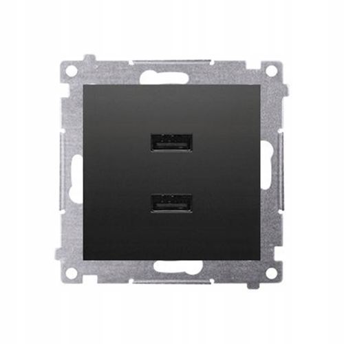 Simon 54 Ładowarka 2xUSB 2.1 A czarny mat DC2USB.01/49 na Arena.pl