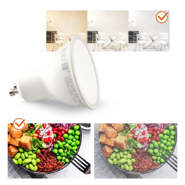 Zestaw 6x oprawa halogenowa LUMO11 chrom + LED GU10 5W zimnobiała zdjęcie 8