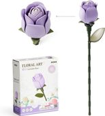 Klocki 3D Kwiaty Róża Lawenda Zestaw DIY Dekoracja Prezentowy Bukiet