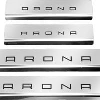 Listwa progowa SEAT ARONA Stal nierdzewna 304 połysk z czarnymi literami