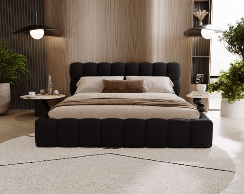 Łóżko tapicerowane Aura 180x200 czarne na Arena.pl