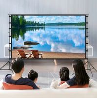 Ekran projekcyjny 120 cali 16:9 z uchwytem do domowego kina, wysokość 2.6 m