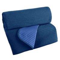 Narzuta dekoracyjna VELVET2 170x210 granatowa velvet elegancka