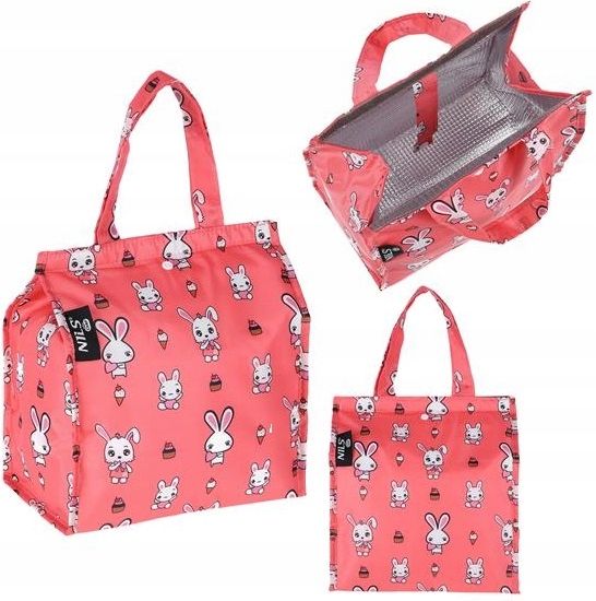 NILS CAMP Duża Torba Termiczna 5L na Piknik Kemping Podróże WZÓR RABBIT zdjęcie 1