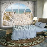 Fototapeta - Widok z okna - Plaża 400x280