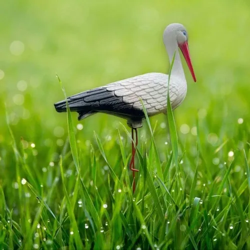 BOCIAN OGRODOWY STOJĄCY FIGURKA DO OGRODU PTAK WBIJANY DUŻY na Arena.pl