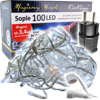 LAMPKI CHOINKOWE SOPLE 100 LED GIRLANDA 8,4M