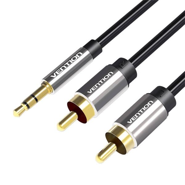 Kabel Audio 2xRCA do 3.5mm Vention BCFBD 0.5m (czarny) zdjęcie 1
