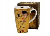 KUBEK PORCELANOWY KWADRATOWY 630ML THE KISS CLASSIC GUSTAV KLIMT NA PREZENT