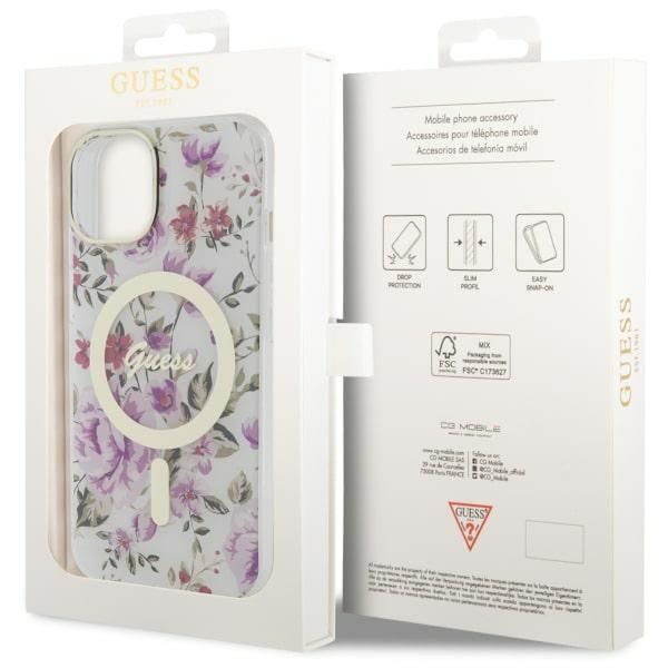 Etui Guess do iPhone 15, iPhone 14, iPhone 13, Przezroczysty, MagSafe zdjęcie 8