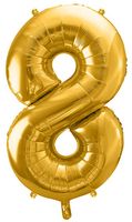 Balon foliowy Cyfra 8, 86cm, złoty XL