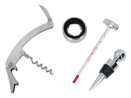 Zestaw z Kompletem Akcesoriów do Wina z Szachami w Drewnianym Pudełku na Arena.pl