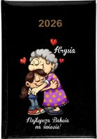 Tygodniowy kalendarz książkowy 2026 A5 prezent NA DZIEŃ BABCI z nadrukiem