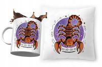 Zestaw Skorpion Znaki Zodiaku Poduszka + Kubek Z Nadrukiem Ze Zdjęciem