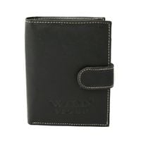 portfel skórzany męski pionowy wild tiger - czarny