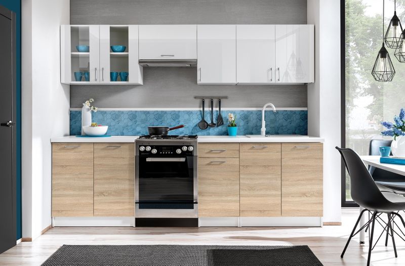 BRYGIDA szafka kuchenna 80 wisząca z suszarką POŁYSK zdjęcie 3