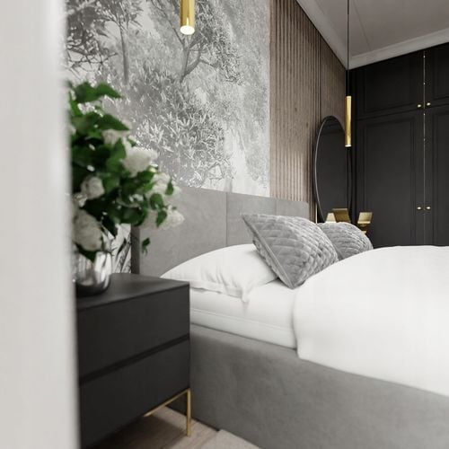 ŁÓŻKO TAPICEROWANE DO SYPIALNI 140x200 ŁÓŻKO PODWÓJNE Z POJEMNIKIEM na Arena.pl