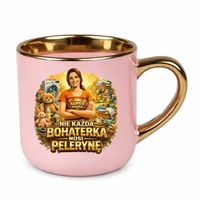 Nie każda bohaterka nosi pelerynę - Mama kubek elegancki na prezent Różowy
