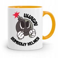 Dla Kelnera Kubek Żółty Uwaga Bombowy Wywiad Z Nadrukiem Ze Zdjęciem