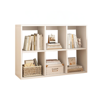 REGAŁ 6 PÓŁEK BIAŁY  NA KSIĄŻKI SZAFKA LOFT NOWOCZESNY OTWARTY 100x67x30 CM