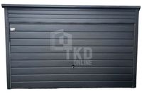 Garaż Blaszany 4x7 Brama Uchylna Antracyt dach spad w tył TKD197