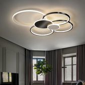 Nowoczesna lampa sufitowa LED ściemniana oświetlenie do salonu + pilot