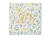 Serwetki papierowe Komunia Święta IHS kwiaty, 20 szt.