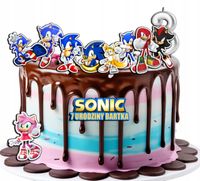 OPŁATEK ZESTAW NA URODZINY SONIC GRA BAJKA + IMIĘ