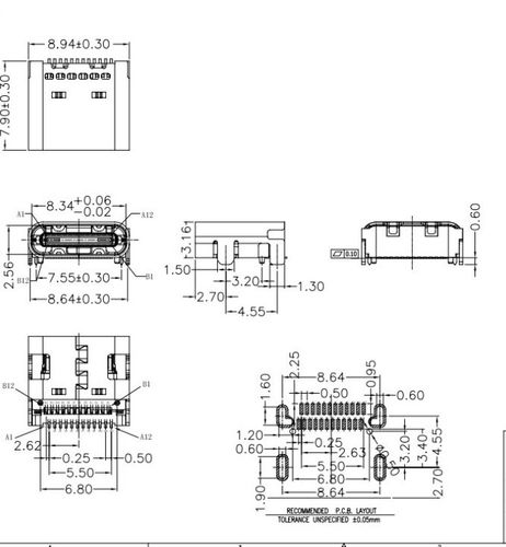 Gniazdo USB-C USB3.1 24pin typu C na Arena.pl
