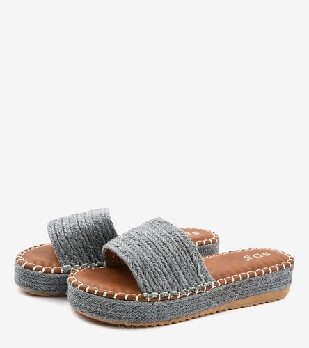 Szare klapki espadryle 7970-PL 39 na Arena.pl