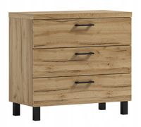 Szafka łazienkowa pod umywalkę ROMA 80 z szufladami dąb craft złoty (W1)