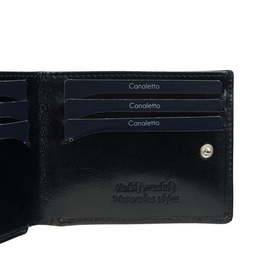 Czarny portfel Canaletto z naturalnej skóry – klasyka i funkcjonalność PD1167s164 na Arena.pl