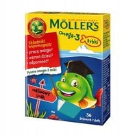 Mollers Omega-3 Rybki, żelki, smak malinowy, 36 szt.
