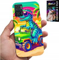 ETUI DO MOTOROLA MOTO E22 / E22I - DINOZAUR W CIĘŻARÓWCE WZORY DLA DZIECI