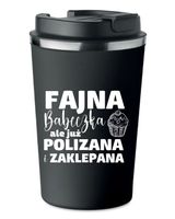 KUBEK TERMICZNY Premium czarny WALENTYNKI BABECZKA Dzień Kobiet KT_330