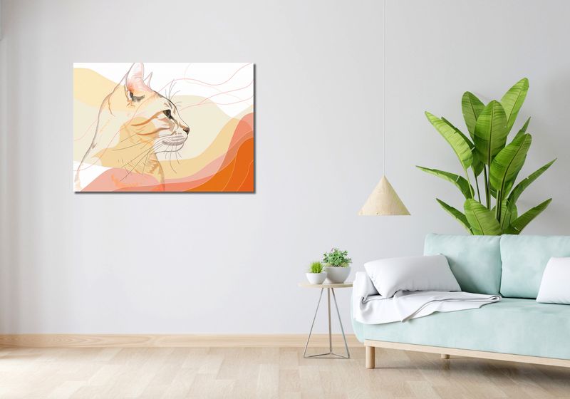 Obraz 100x70cm Delikatny Profil Kota zdjęcie 2