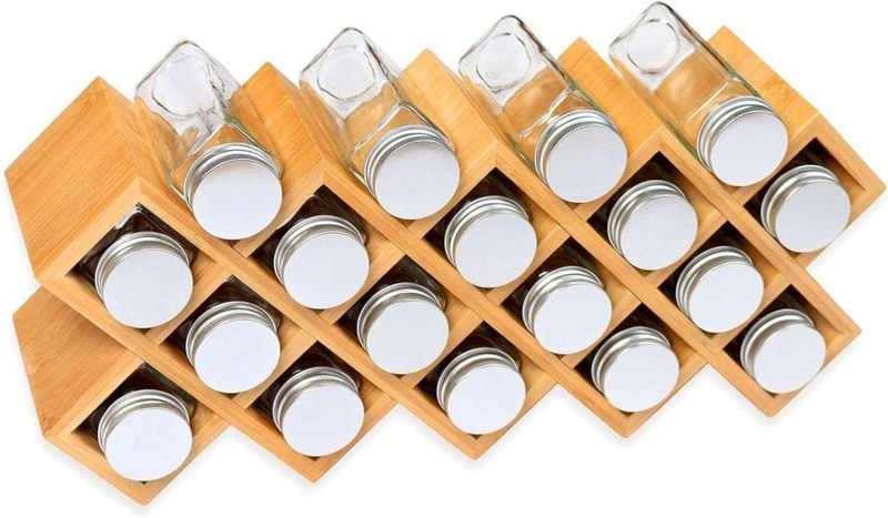 Stojak bambusowy na przyprawy KOCHEN 18 słoików zdjęcie 11