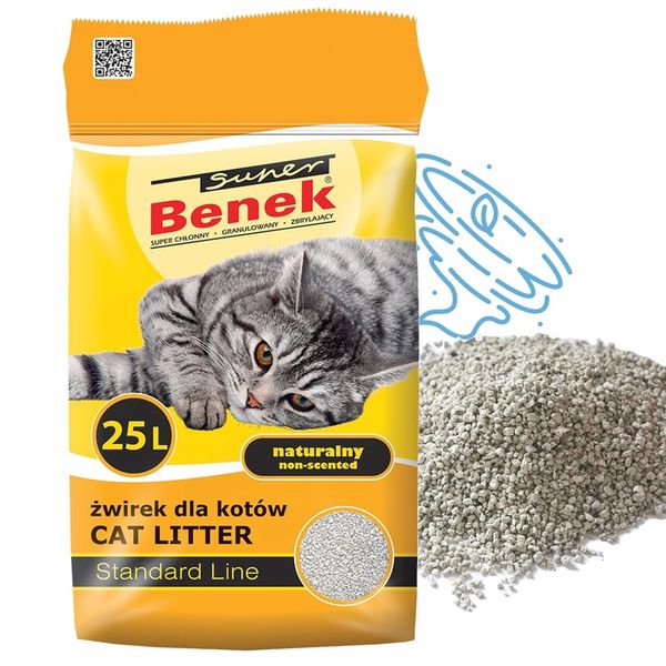 SUPER BENEK Żwirek Naturalny 25L zdjęcie 5