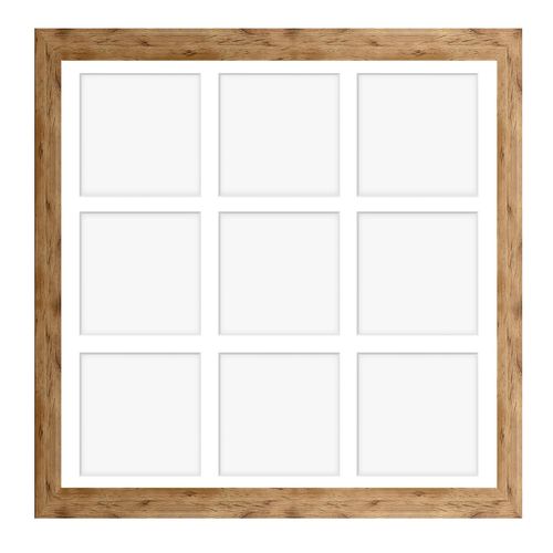 Ramka na 9 zdjęć Hekla 40x40x9 MDF galeria naturalny 1szt. na Arena.pl