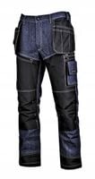 LAHTI PRO SPODNIE ROBOCZE JEANSOWE STRETCH ZE WZMOCNIENIAMI L40518 3XL