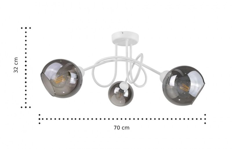 Lampa sufitowa 3xE27 RING WHITE zdjęcie 3