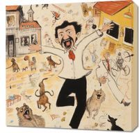 Obraz 60x60cm Chaos w Miasteczku