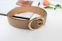 Pasek damski eko skóra beżowy 3cm dł. 108cm