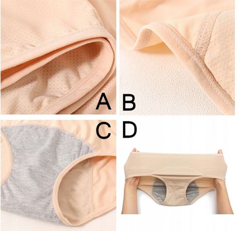 2 szt majtki menstruacyjne figi damskie menstruacyjna nieprzeciekające 3XL na Arena.pl