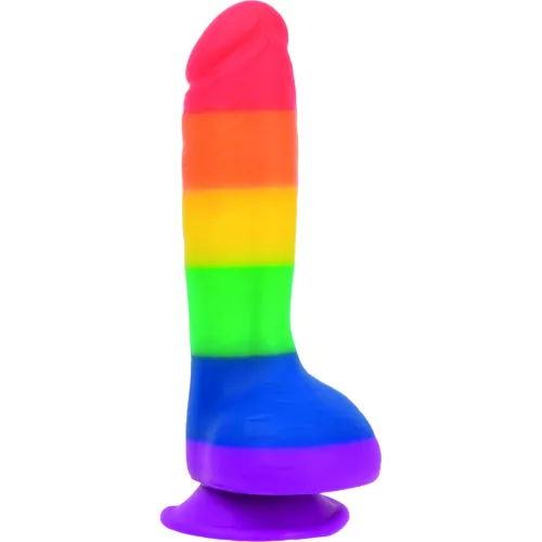 addiction justin dong 20 cm rainbow - silikonowa forma anatomiczna na Arena.pl