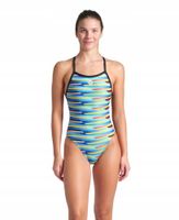 Damski strój kąpielowy na basen jednoczęściowy treningowy Stripe Arena D42