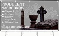BANER REKLAMOWY 130x80cm projekt w cenie różne wzory PRODUCENT NAGROBKÓW