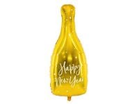Balon foliowy, Szampan "Happy New Year!", złoty, 100 cm x 50 cm [balon na h