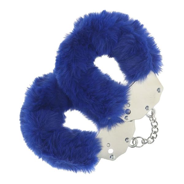 Heavy-Duty Fluffy Handcuffs - Navy zdjęcie 1