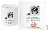 Dla Dziewczyny Zestaw Poduszka + Skarbonka Prezent Z Nadrukiem Ze Zdjęciem